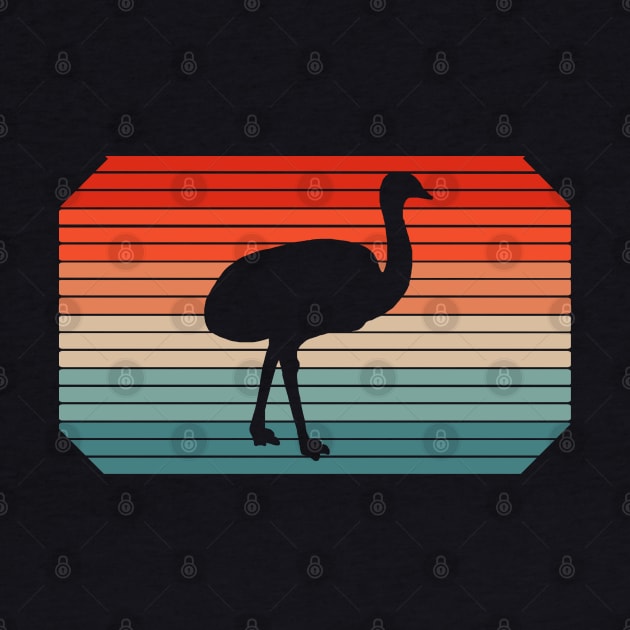 Retro emu motif story flightless bird animals rhea by FindYourFavouriteDesign